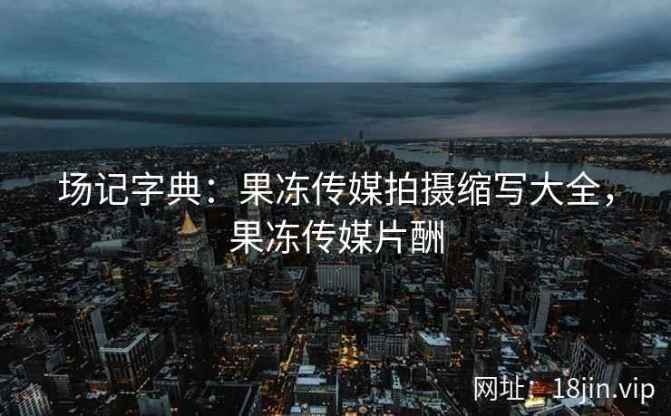 场记字典：果冻传媒拍摄缩写大全，果冻传媒片酬