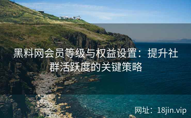 黑料网会员等级与权益设置：提升社群活跃度的关键策略